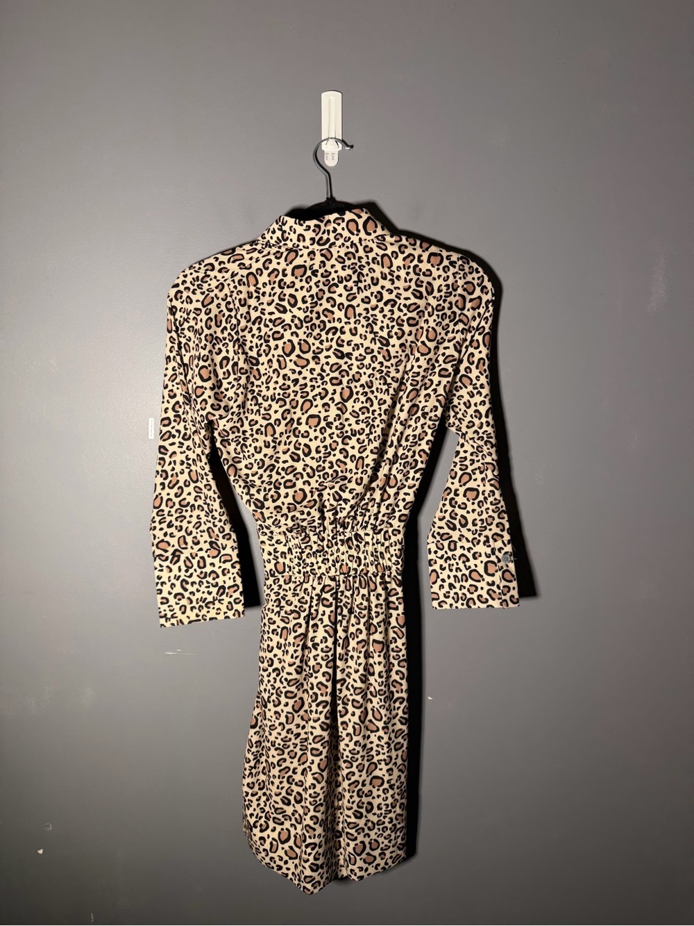 Gretchen Scott Leopard Print Tie Front Shirt Dress Size XS - Picture 5 of 5